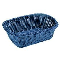 Tablecraft Ridal Rectangular Basket, Blue, 11-1/2"  x  8-1/2'  x  3-1/2"