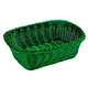 Tablecraft Ridal Rectangular Basket, Green, 11-1/2 X 8-1/2 X 3-1/2
