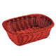 Tablecraft Ridal Rectangular Basket, Red, 11-1/2"  x  8-1/2'  x  3-1/2"