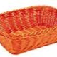 Tablecraft Ridal Rectangular Basket, Orange,  11-1/2" x  8-1/2"  x 3-1/2"