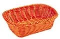 Tablecraft Ridal Rectangular Basket, Orange,  11-1/2" x  8-1/2"  x 3-1/2"