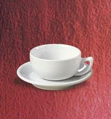 CAC Cappuccino Cup, CLINTON, Porcelain, White, 14 oz, (3 Doz)