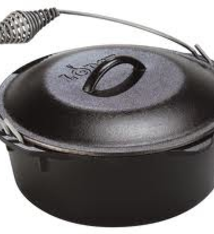 Lodge Dutch Oven w/Spiral Bail Handle, Cast Iron, 7 QT