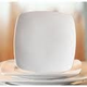 CAC Flat Plate, CLINTON, Porcelain, Sq, White, 6-7/8" (3 Doz)