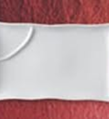 CAC Divided Plate, CLINTON, Porcelain, Rect,. White, 8" x 5" (2 Doz)