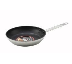 Winco Fry Pan, Premium, S/S, Induction Ready, Non-Stick, 9-1/2”