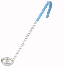 Winco Ladle, S/S, One-Piece, 1/2 oz, Teal Hdl