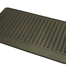 Winco Griddle, Cast Iron, Black Coating, 20" x 9-1/2"