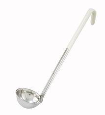Winco Ladle, S/S, One-Piece, 3 oz, Ivory Hdl
