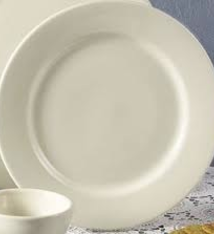 CAC Dinner Plate, Ceramic, 9-3/4", Amer. White (2 Doz)