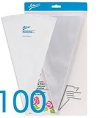Ateco Pastry Bags, Disposable, 12", 100 Per Pack