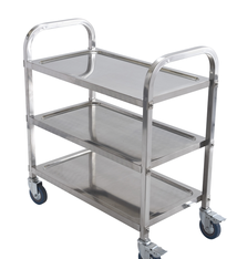 Winco Trolley, S/S, 3 Tier, 16" x 30" x 33" High