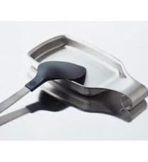 Focus Foodservice Spatula Spoon Rest, S/S, 8-1/2" x 4-1/2"