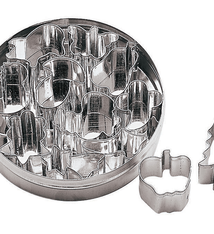 Paderno Dough Cutter, Geo Shapes, Tin Plate, 12pcs