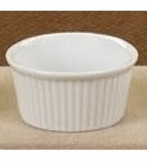 CAC Ramekin, Fluted, Porcelain, 3 oz, White (4 Doz)
