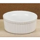 CAC Ramekin, Fluted, Porcelain, 8 oz, White (3 Doz)