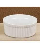 CAC Ramekin, Fluted, Porcelain, 8 oz, White (3 Doz)