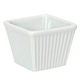 CAC Ramekin, Porcelain, Square, Fluted, 1 oz, White (6 Doz)