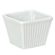 CAC Ramekin, Porcelain, Square, Fluted, White, 2 oz (4 Doz)