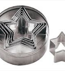 Paderno Dough Cutter, Star Shapes, 6pcs