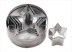 Paderno Dough Cutter, Star Shapes, 6pcs