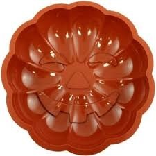 Paderno Silicone Bakeware, Pumpkin, 8- 5/8" Dia, 2-1/8" H