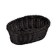 Tablecraft Ridal Oval Basket, Black, 9-1/4" x 6-1/4" x 3-1/4"