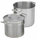 Thunder Group Pasta Cooker Set, 20Qt, Stainless Steel