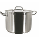 Thunder Group Stock Pot with Lid, S/S, Induction-Ready, 8 Qt