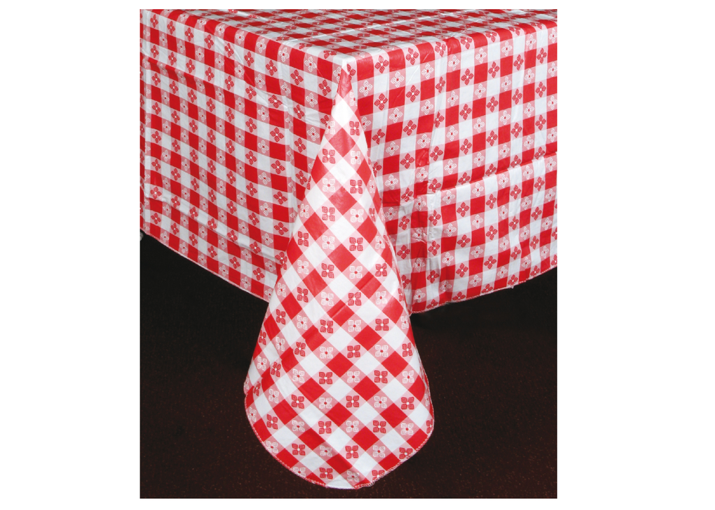 Winco Table Cloth, Sqaure, Red, 52" x 52"