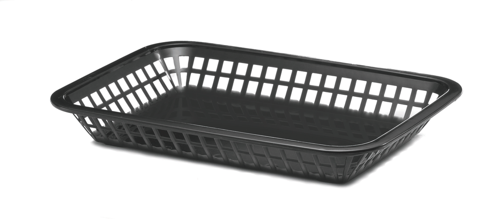 Tablecraft Basket, Plastic Rectangular 10-3/4" x 7-3/4" x 1-1/2" (6/pack)