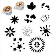 Paderno Cappuccino Stencils, Assorted, Set of 10