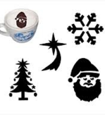 Paderno Cappuccino Stencils, Holiday, Set of 4