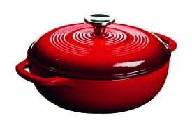 Lodge Enamel Dutch Oven, 3Qt, Red