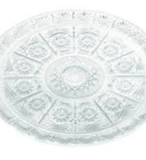 Tablecraft Cristalware Round Tray, 13"