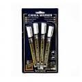 American Metalcraft Chalk Markers, White mini tip,  4/pack