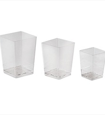 Paderno Disposable Containers, Square, 5.1oz, 100/pack