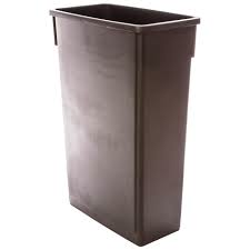 Thunder Group Trash/Garbage Can, Rectangular, 23 Gal, Brown