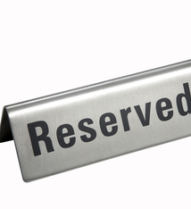 Winco Sign, "Reserved", 4-3/4" x 1-3/4"