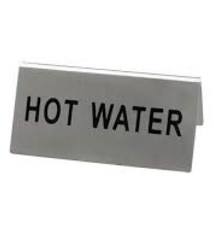 Update International Tent Sign, S/S, "Hot Water"