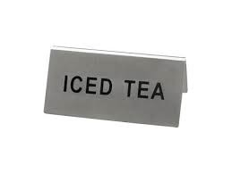 Update International Tent Sign, S/S, "Ice Tea"