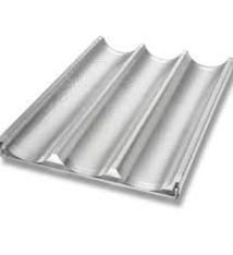 Focus Foodservice Baguette/French Bread Pan, Alum, 3 Moulds