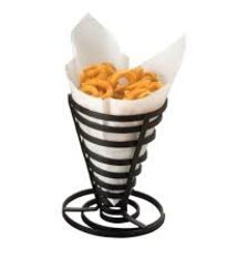 American Metalcraft Wrought Iron Basket, 5" x 6-3/4" H