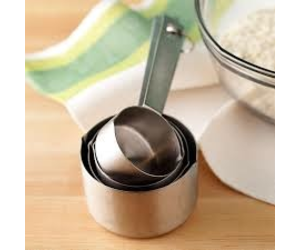 Tablecraft Stainless Steel Measuring Cup, 1/4 Cup