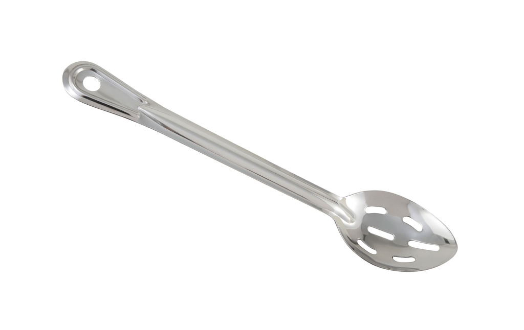 Winco Basting Spoon, S/S, Slotted, 11"