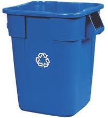 Rubbermaid Recycling Container, Square, 40 Gallon