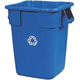 Rubbermaid Recycling Container, Square, 40 Gallon