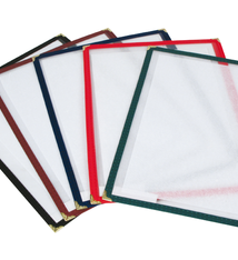 Winco Menu Cover, Single, Black, 8-1/2" x 5-1/2"