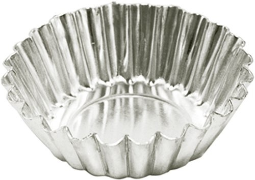 Fat Daddio's Mini Tartlet Pan, Solid Bottom, 2 1/2" Dia x 3/4", 10/pack