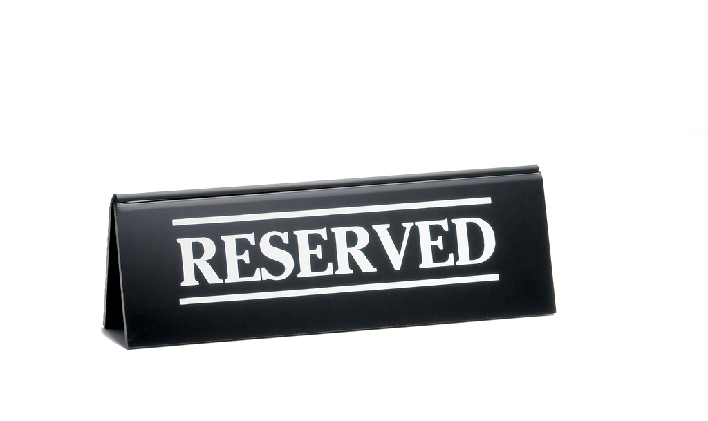 Tablecraft "RESERVED" Sign, 2" x  6"